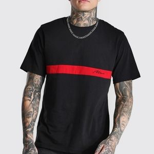 Boohooman Man Color Block T-Shirt NWT